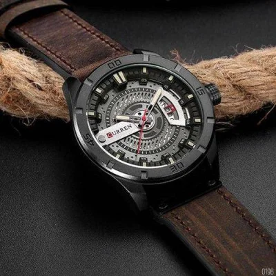 Чоловічий годинник Curren 8301 Black-Dark Brown