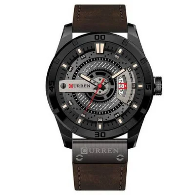 Чоловічий годинник Curren 8301 Black-Dark Brown
