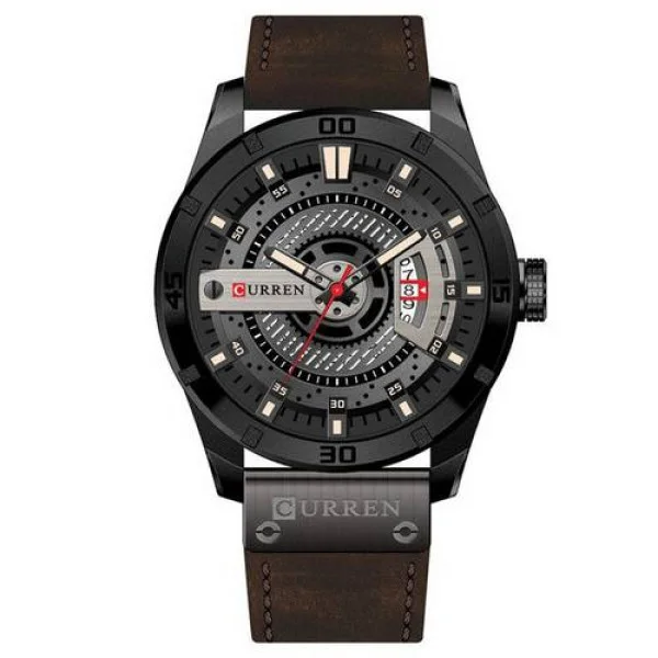 Чоловічий годинник Curren 8301 Black-Dark Brown фото 1