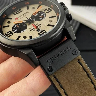 Чоловічий годинник Curren 8314 Khaki-Black