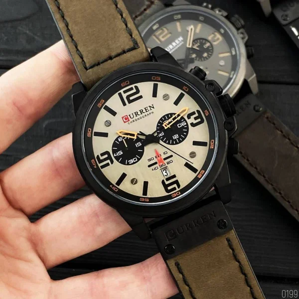 Чоловічий годинник Curren 8314 Khaki-Black фото 9