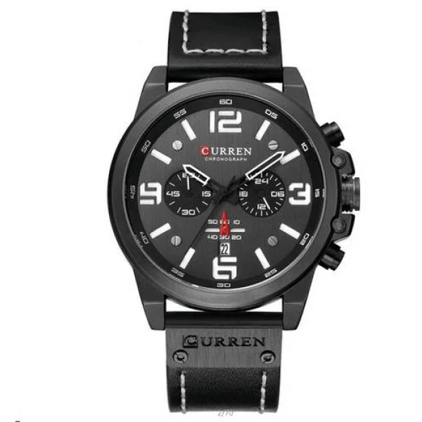 Чоловічий годинник Curren 8314 All Black фото 1