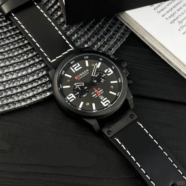 Чоловічий годинник Curren 8314 All Black фото 5
