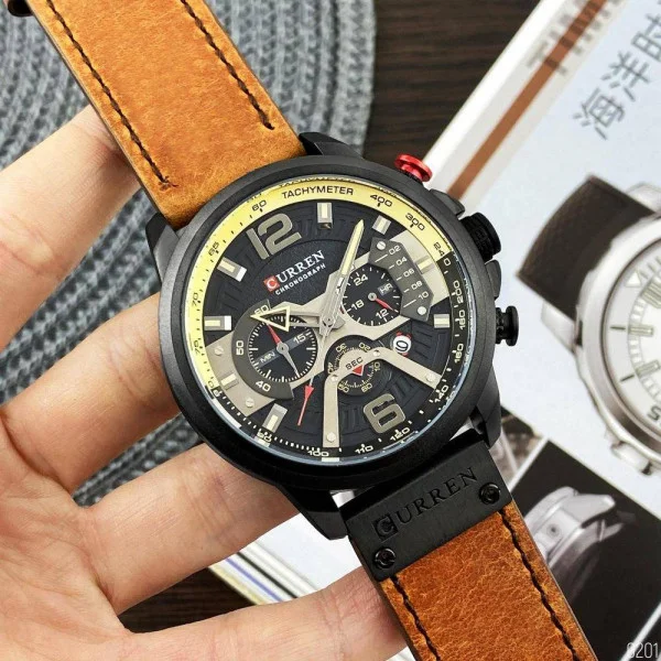 Мужские часы Curren 8329 Black-Brown фото 6