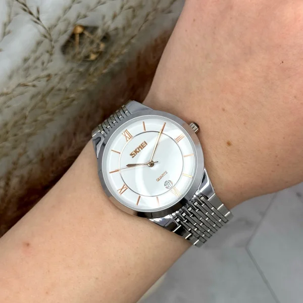Жіночий годинник Skmei 9139WTGD-B White-Gold B фото 3