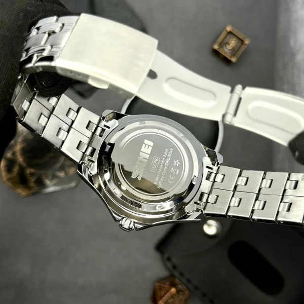 Чоловічий годинник Skmei 9276SSIBU Silver-Blue Steel Strap фото 11