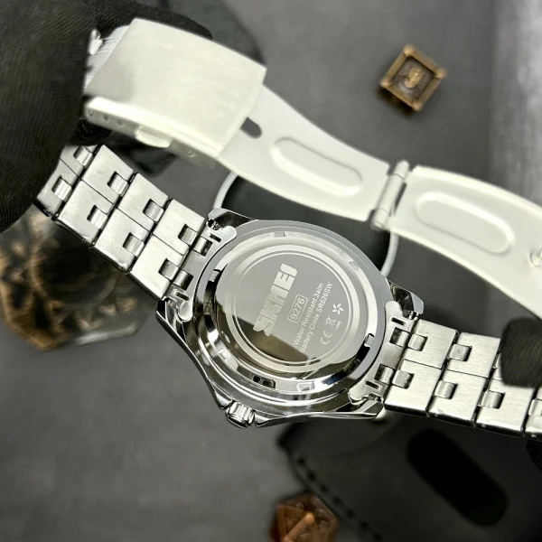 Чоловічий годинник Skmei 9276SSIBU Silver-Blue Steel Strap фото 10