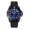 Skmei 9276PBKBU Black-Blue Silicone Strap