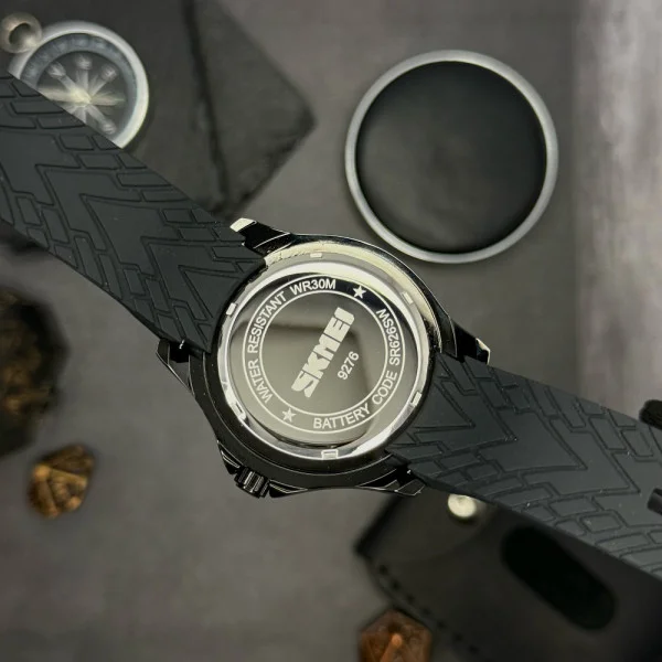 Чоловічий годинник Skmei 9276PBKBU Black-Blue Silicone Strap фото 9