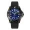 Skmei 9276PBKBU Black-Blue Silicone Strap