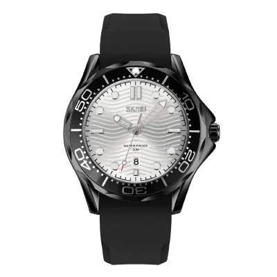Чоловічий годинник Skmei 9276PBKSI Black-Silver Silicone strap