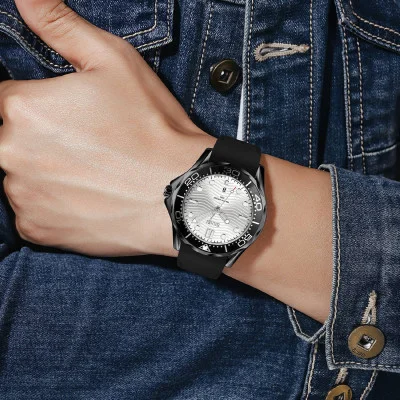 Чоловічий годинник Skmei 9276PBKSI Black-Silver Silicone strap