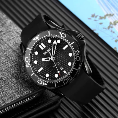 Чоловічий годинник Skmei 9276PBKBK Black-Black Silicone Strap