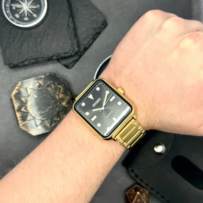Чоловічий годинник Skmei 1954GDBK-SP Gold-Black Sun Pattern