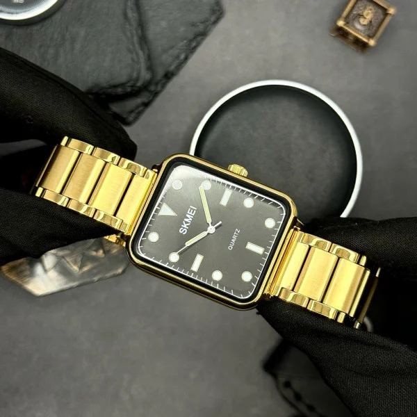 Мужские часы Skmei 1954GDBK-SP Gold-Black Sun Pattern фото 5