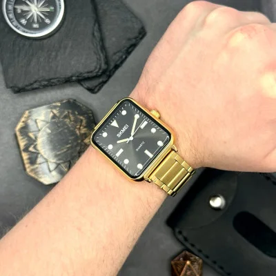 Чоловічий годинник Skmei 1954GDBK-SP Gold-Black Sun Pattern