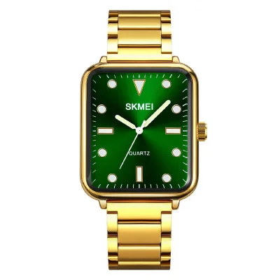 Женские часы Skmei 1955GDGN-SP Gold-Green Sun Pattern