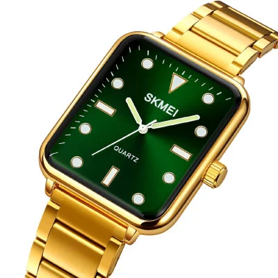 Женские часы Skmei 1955GDGN-SP Gold-Green Sun Pattern