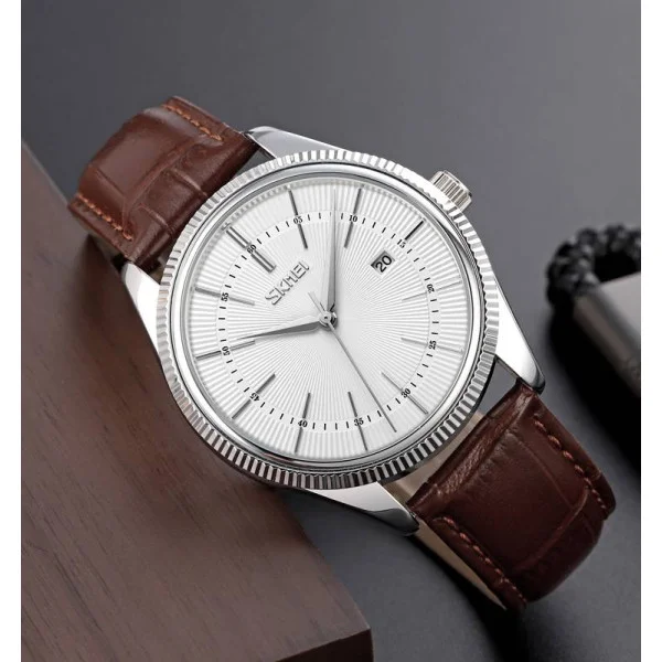 Мужские часы Skmei 9298SISIBN Silver Silver-Brown фото 4