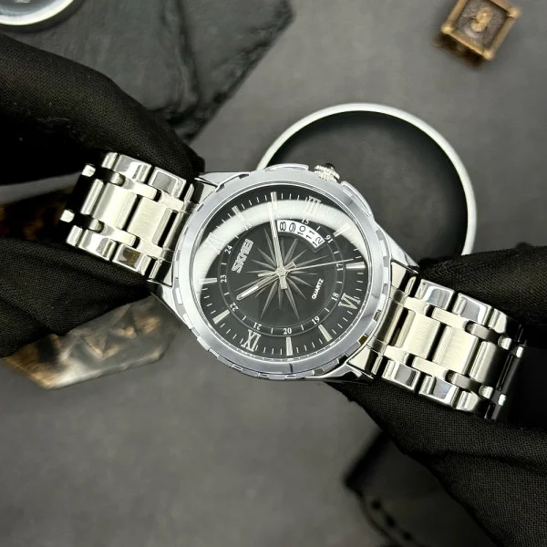 Чоловічий годинник Skmei 9069SIBK Silver-Black фото 4