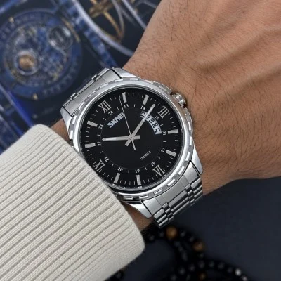 Мужские часы Skmei 9069SIBK Silver-Black