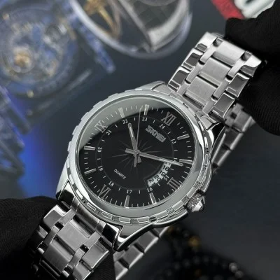 Мужские часы Skmei 9069SIBK Silver-Black