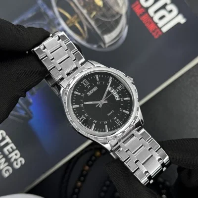 Мужские часы Skmei 9069SIBK Silver-Black