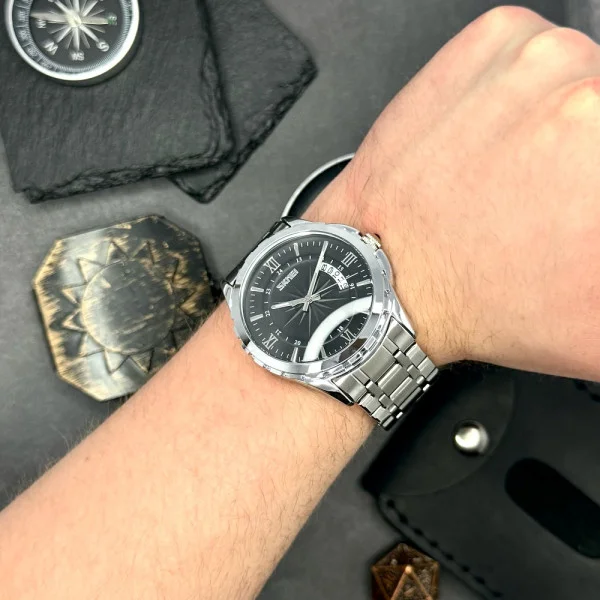 Чоловічий годинник Skmei 9069SIBK Silver-Black фото 6