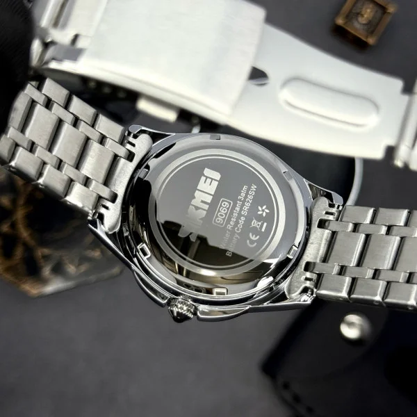 Чоловічий годинник Skmei 9069SIBK Silver-Black фото 9