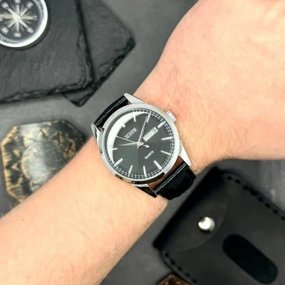 Мужские часы Skmei 9073SIBK-B Silver-Black men
