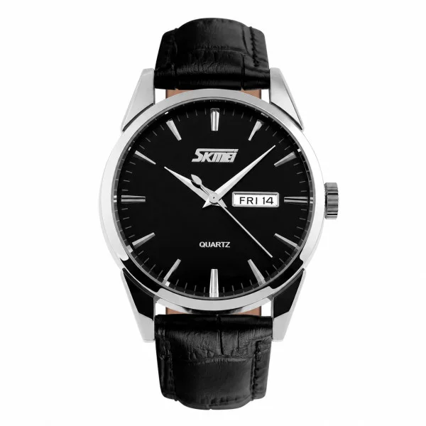 Чоловічий годинник Skmei 9073SIBK-B Silver-Black men фото 1