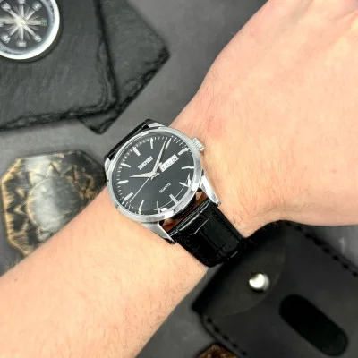 Мужские часы Skmei 9073SIBK-B Silver-Black men