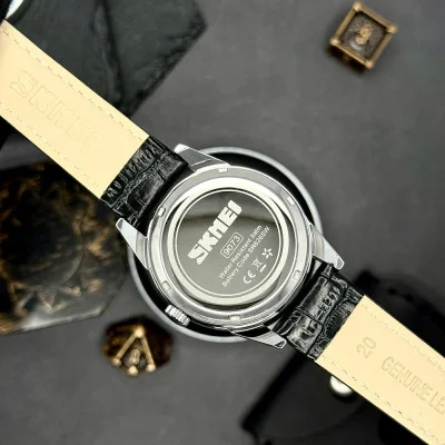 Мужские часы Skmei 9073SIBK-B Silver-Black men