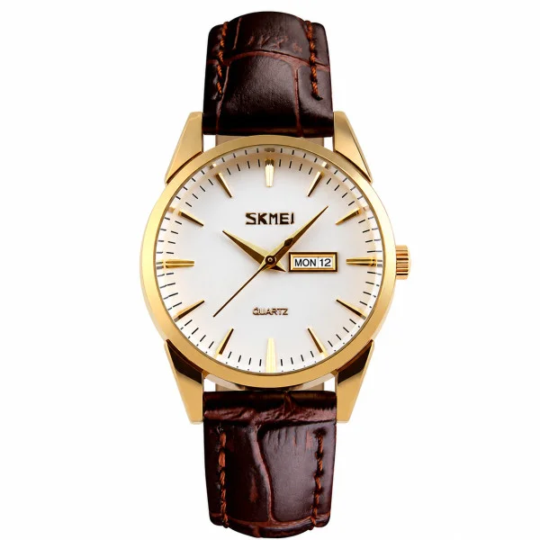 Жіночий годинник Skmei 9073GDWT-S Gold-White lady фото 1