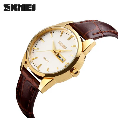 Жіночий годинник Skmei 9073GDWT-S Gold-White lady