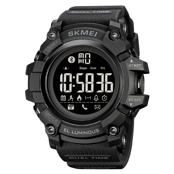 Мужские часы Skmei 2053BK Black Bluetooth фото 1