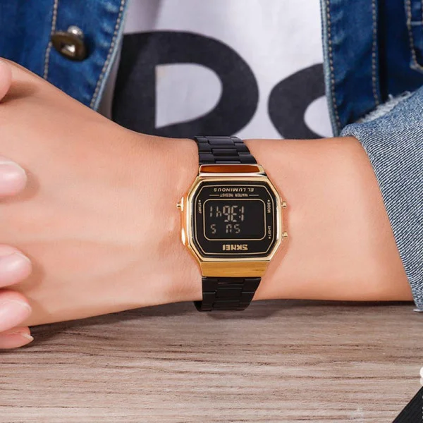 Чоловічий годинник Skmei 1647GDBK Gold-Black фото 3