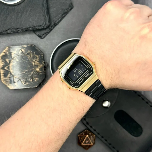 Чоловічий годинник Skmei 1647GDBK Gold-Black фото 6