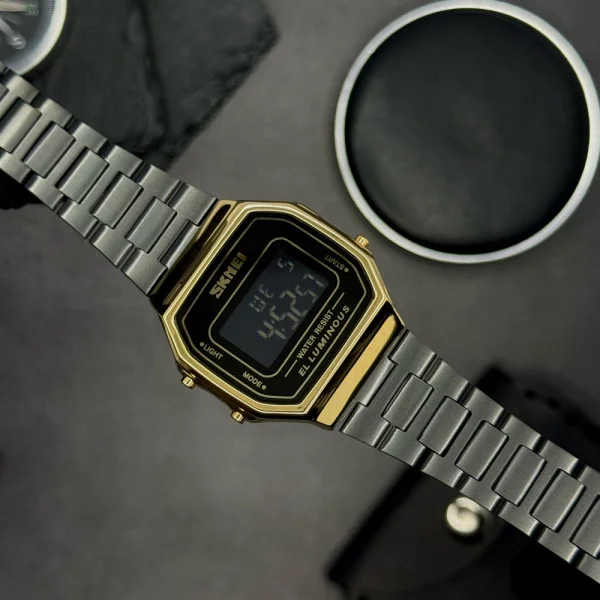 Чоловічий годинник Skmei 1647GDBK Gold-Black фото 5