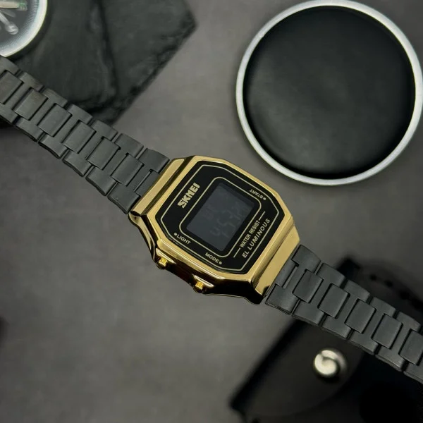 Чоловічий годинник Skmei 1647GDBK Gold-Black фото 7