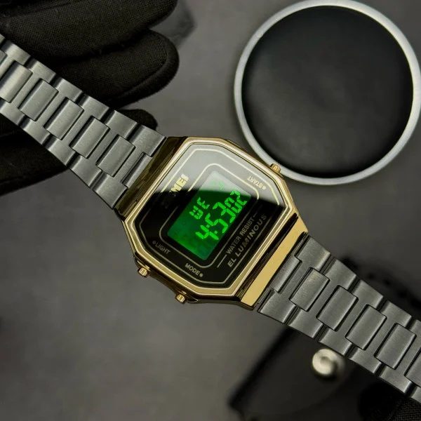 Чоловічий годинник Skmei 1647GDBK Gold-Black фото 8