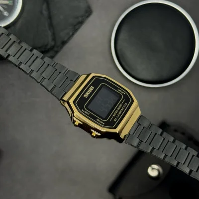 Чоловічий годинник Skmei 1647GDBK Gold-Black