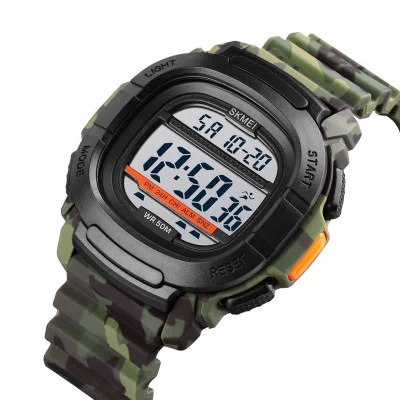 Чоловічий годинник Skmei 1657CMGN Army-Green Camouflage