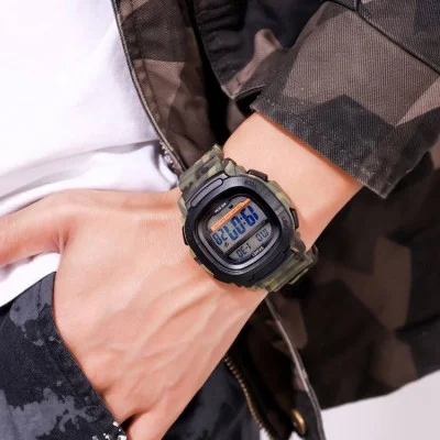 Чоловічий годинник Skmei 1657CMGN Army-Green Camouflage