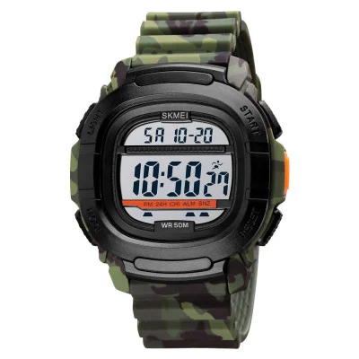 Мужские часы Skmei 1657CMGN Army-Green Camouflage