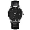 Чоловічий годинник Skmei 1801LSIBK Silver-Black Leather фото 2