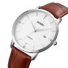 Чоловічий годинник Skmei 1801LSIBN Silver-White Brown Leather фото 3