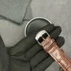 Чоловічий годинник Skmei 1801LSIBN Silver-White Brown Leather фото 9