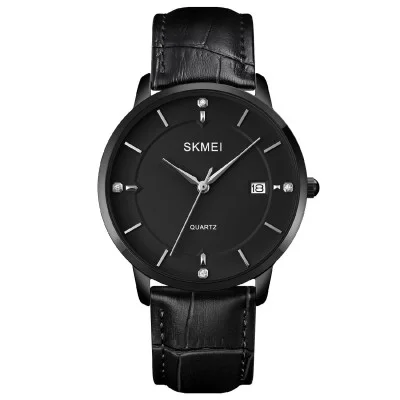Чоловічий годинник Skmei 1801LBKBK Black-Black Leather