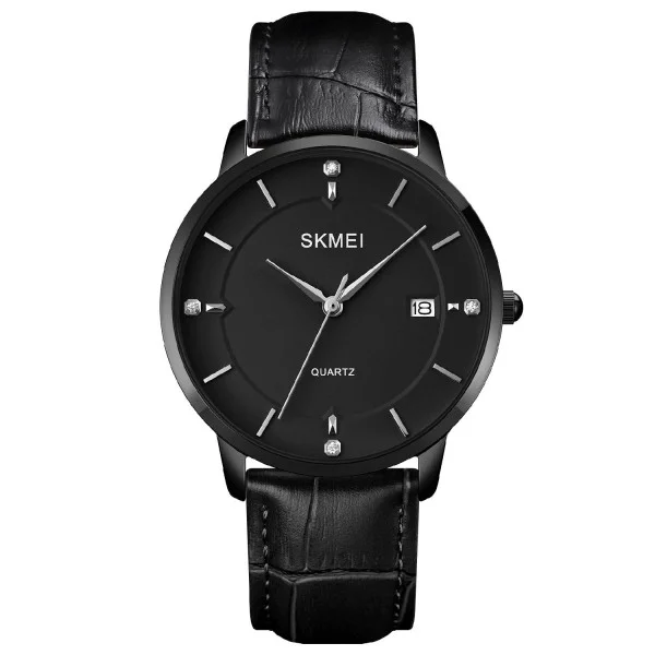 Чоловічий годинник Skmei 1801LBKBK Black-Black Leather фото 1
